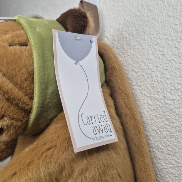 Cute Fun Capybara Dinosaur Brown Plush Backpack Gift NWT - Picture 6 of 11